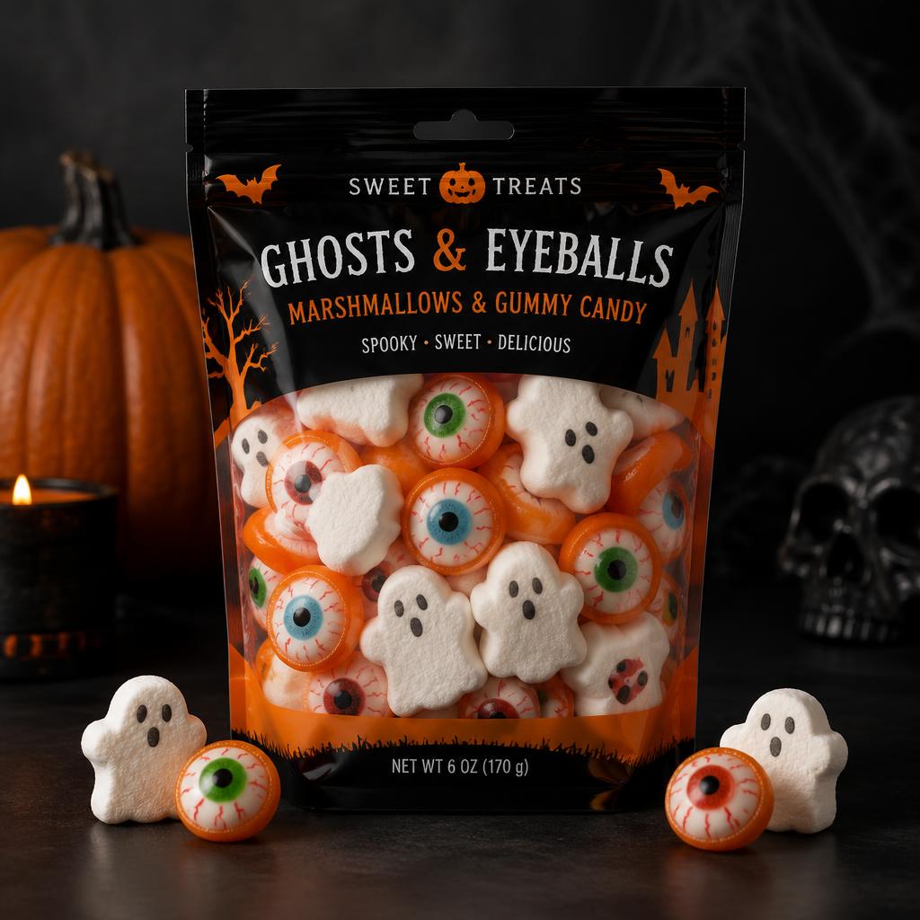 Ghost Gummy Treat Bag