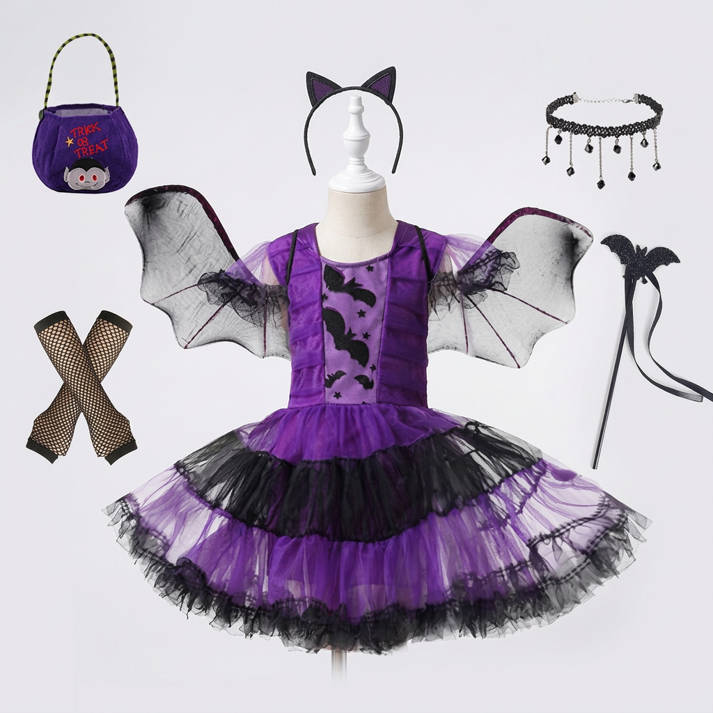 Kids Purple Vampire Costume