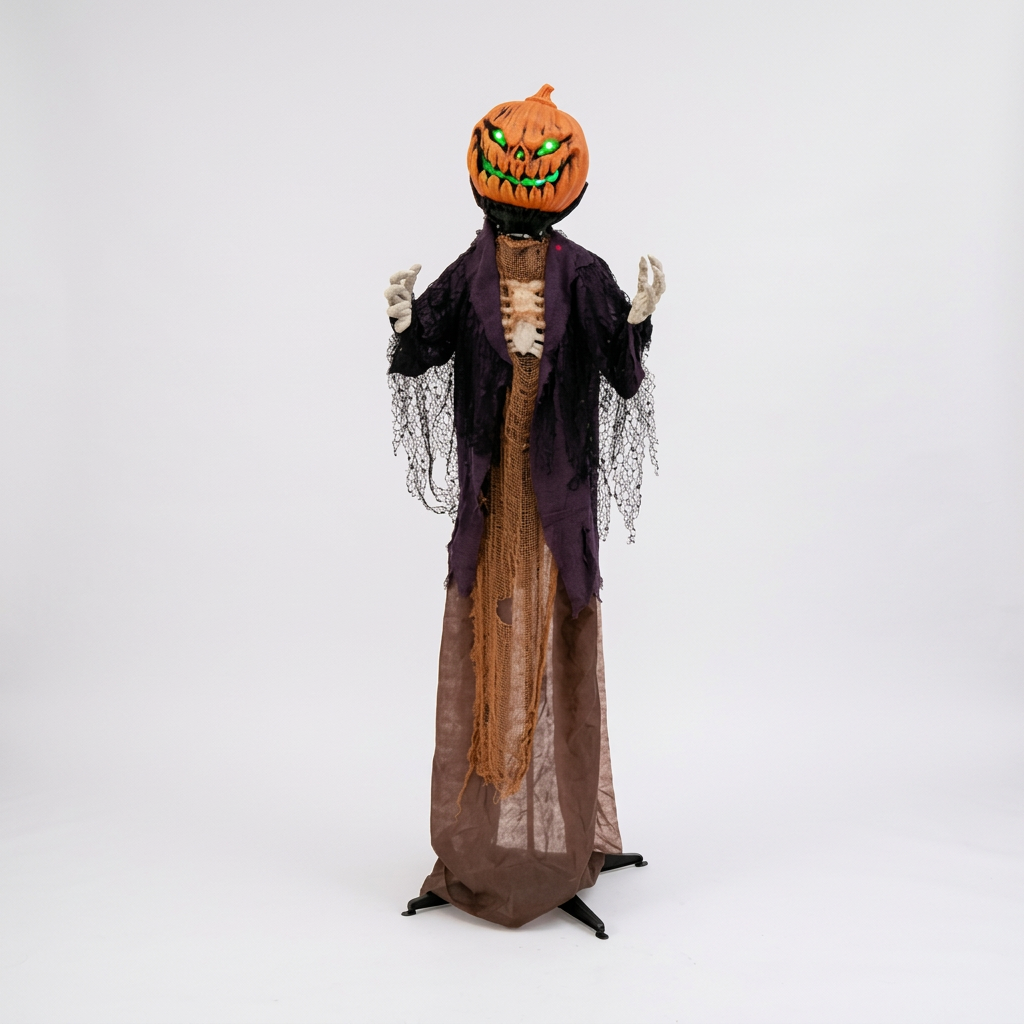 Animated Standing Pumpkin Scarecrow