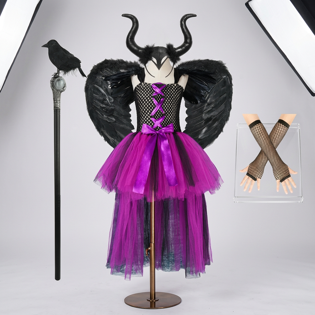Girls Witch Tutu Dress Set