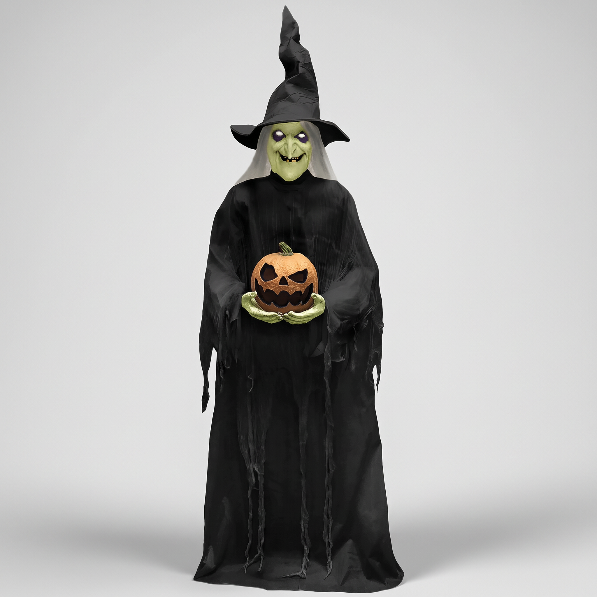 7ft Animated Green Witch